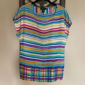 Rachel Zoe striped short sleeve top